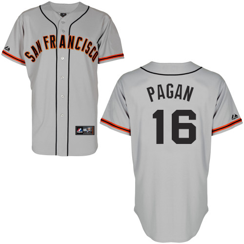 Angel Pagan #16 mlb Jersey-San Francisco Giants Women's Authentic Road 1 Gray Cool Base Baseball Jersey